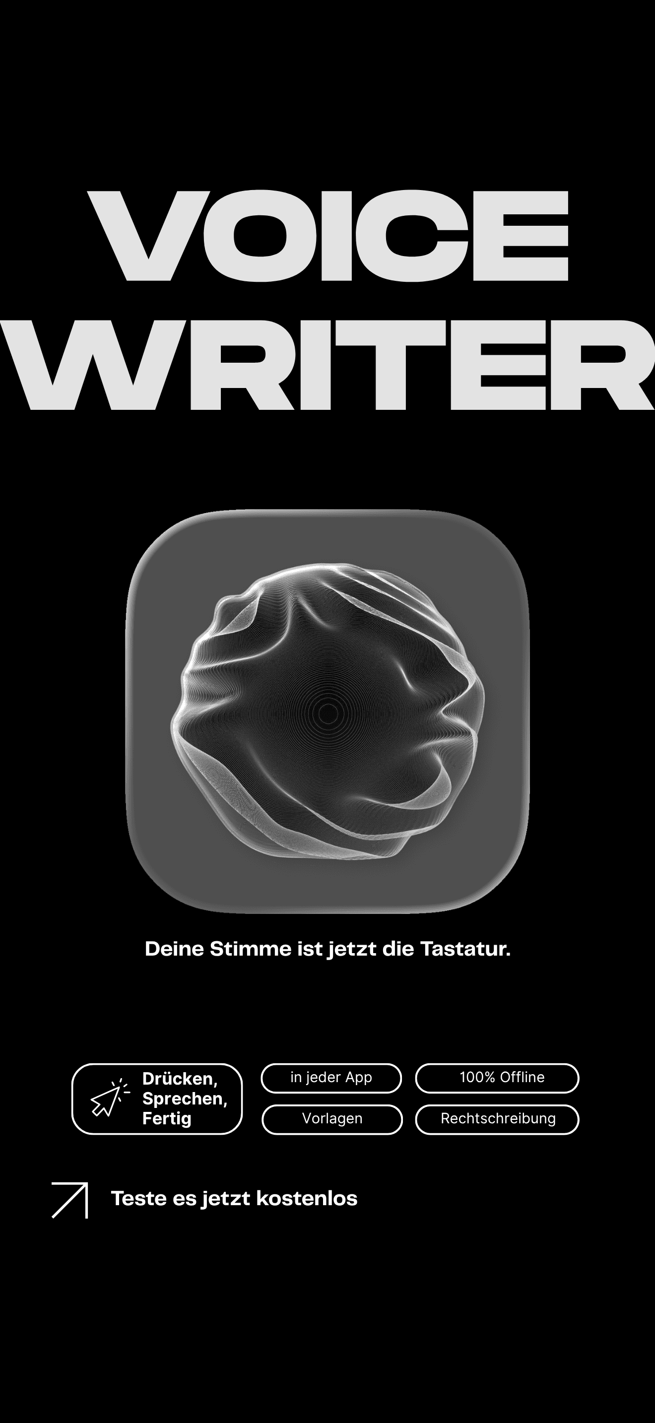 Voice Writer iPhone Screenshot 1